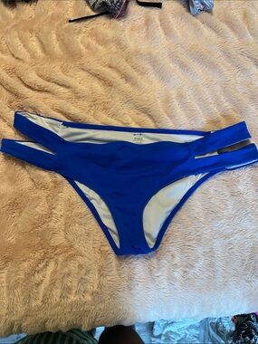 Victoria's Secret Royal Blue Strappy Bikini Bottom
